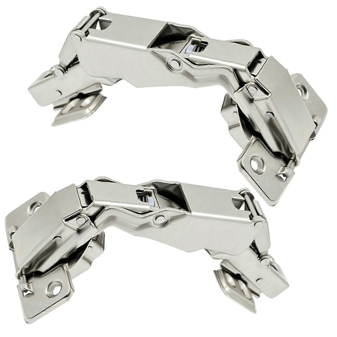 2 Pack 180 Degree Soft Close Cabinet Door Hinges, Frameless Full Overlay Hydraulic Rustproof Design