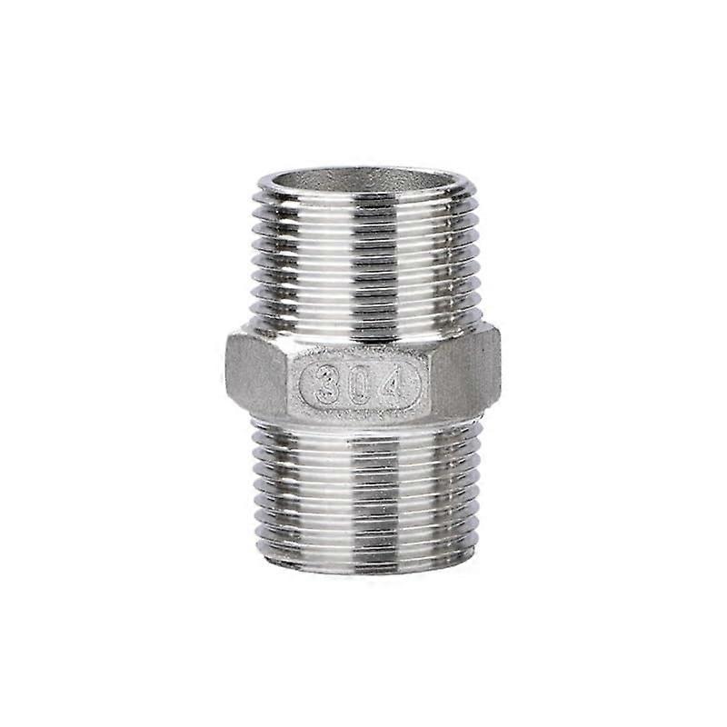 304 Stainless Steel 1/4 Inch Hex Coupling Threaded Pipe Connector LeakProof Corrosion Resistant