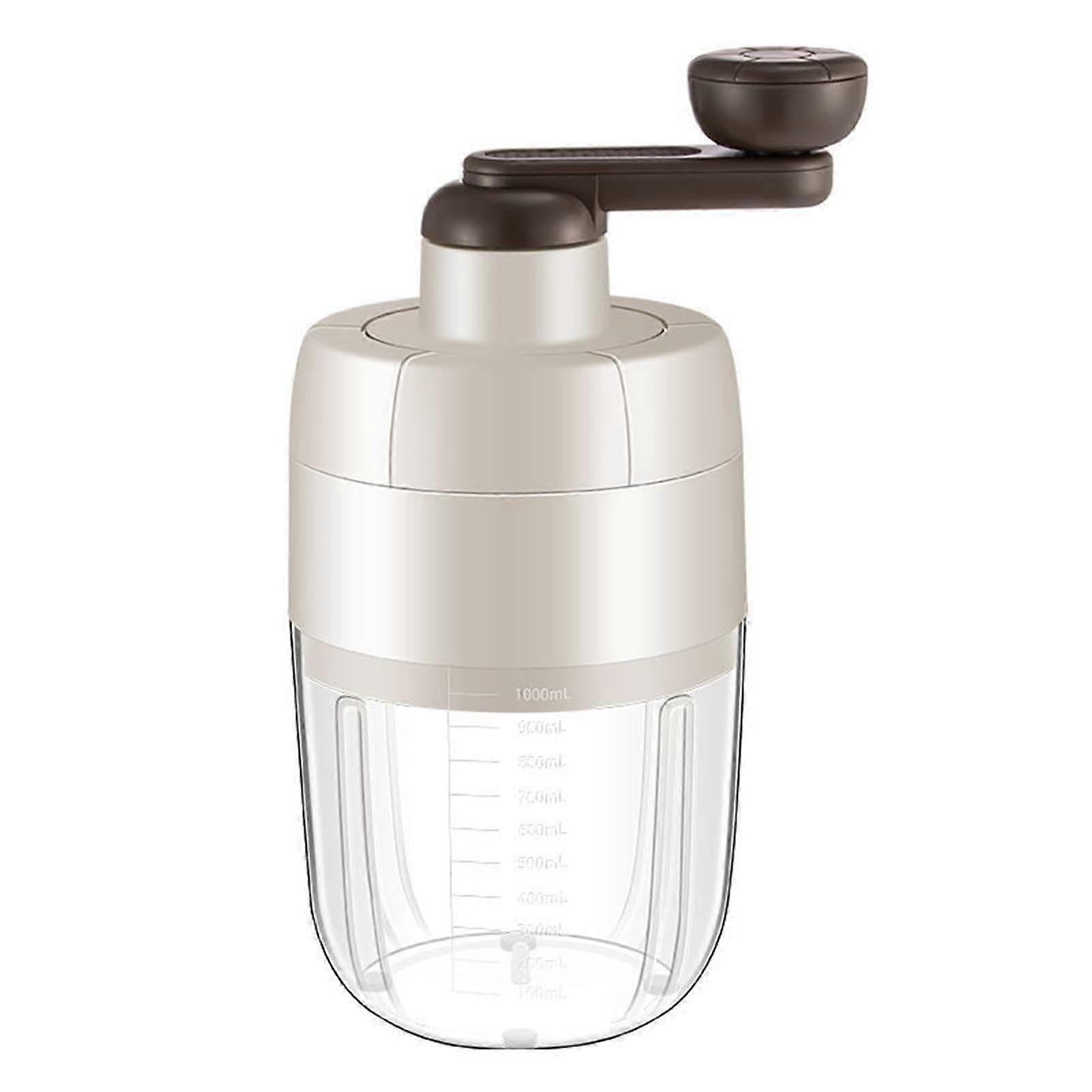 Manual Ice Crusher Machine with Sharp Blades and Large Storage for Snow Cones and Smoothies