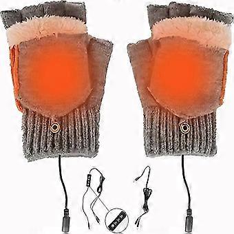 Winter heated gloves USB rechargeable mittens washable for men women