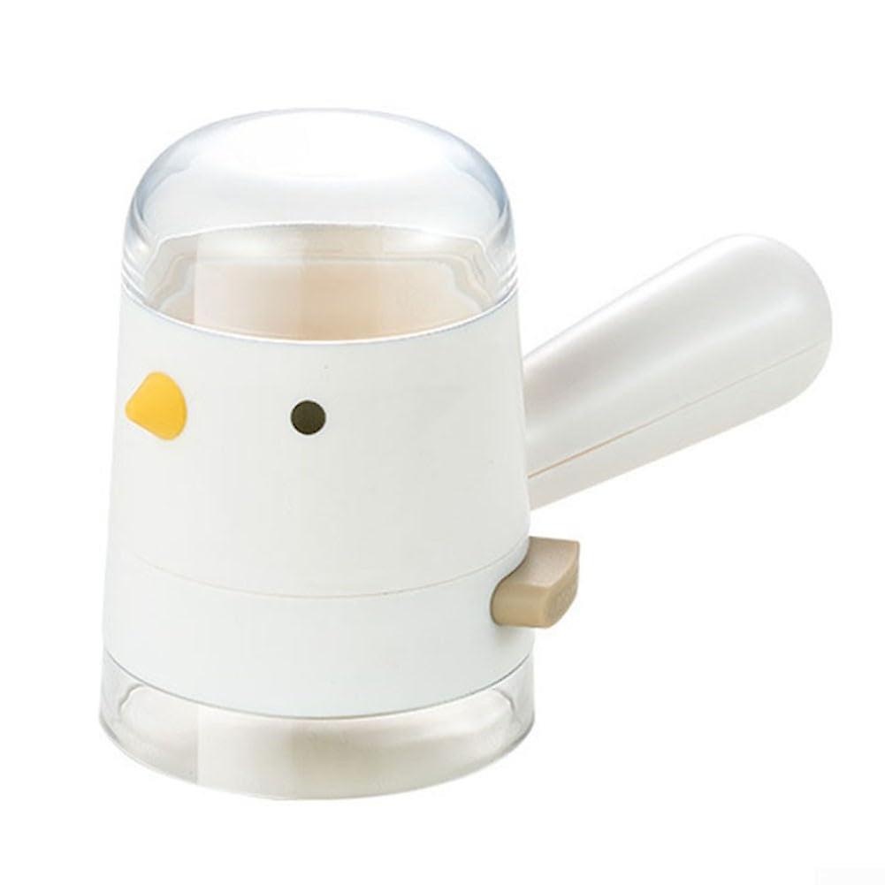 Salt Dispenser with Precise 5g Quantitative Control, MoistureProof Seasoning Jar, OneHanded Use, White