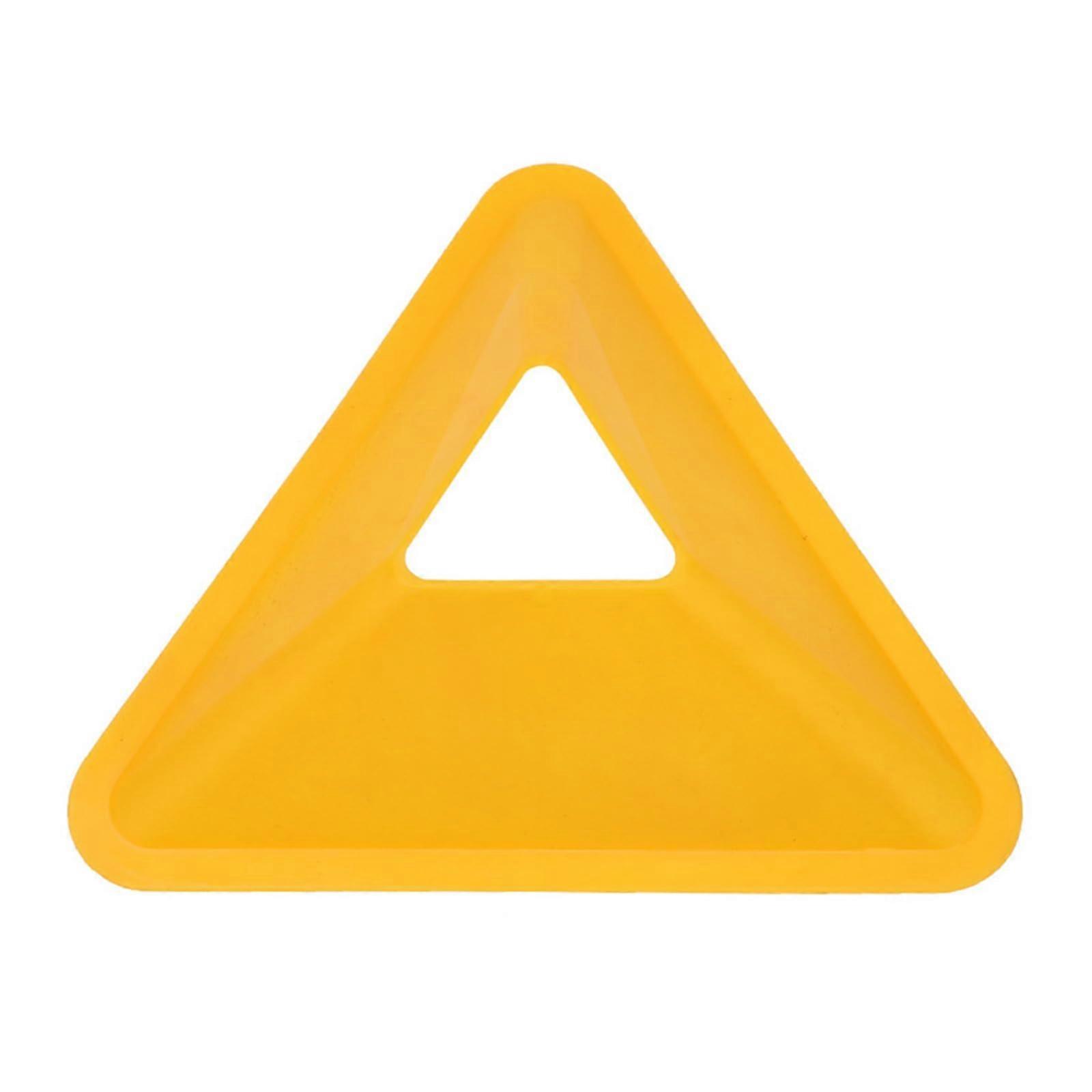 Football Training Cones Set Yellow with Stable Triangular Base for MultiSport Practice 5 Pack