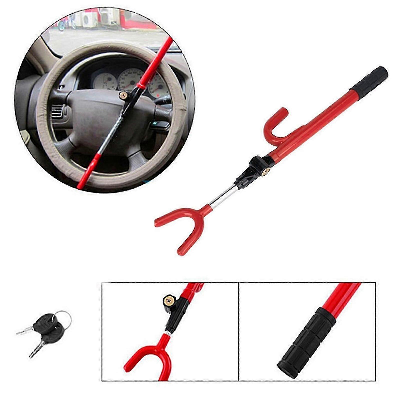 U-shape Car Steering Wheel Lock Telescopic Adjustable Car Steer Anti-theft Lock