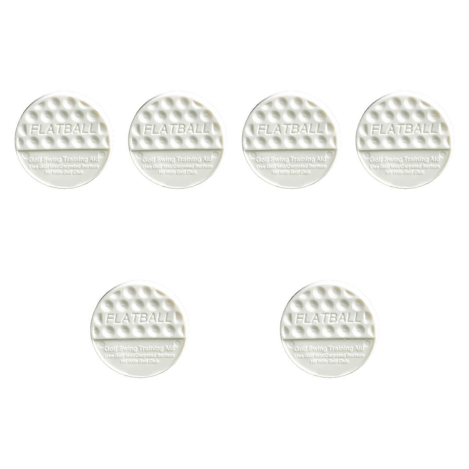 6pcs Golf Training Aid Flat Swing Trainer Discs Lightweight Practice Balls for Indoor Outdoor Backyard