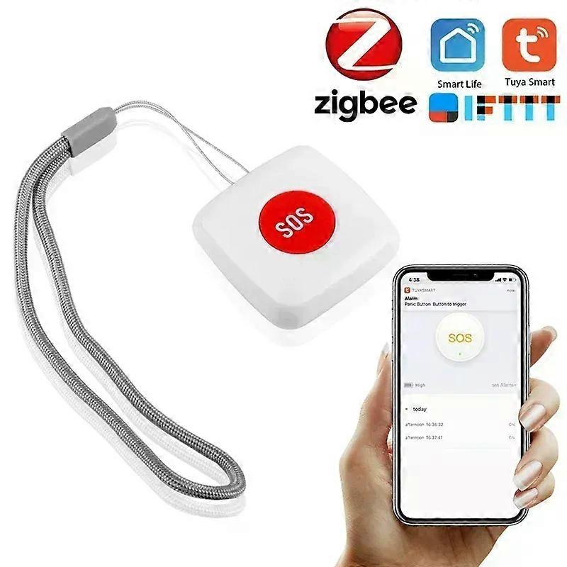 TUYA ZigBee SOS Button Smart Sensor Alarm Elderly alarm Waterproof Emergency Panic Button Tuya Smart Life App Remote Control
