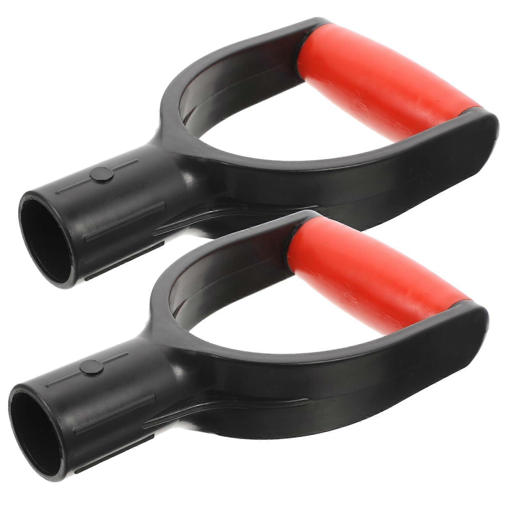 2pcs Ergonomic D Grip Shovel Handle Replacement with Non Slip Comfortable Hold for Garden Tools