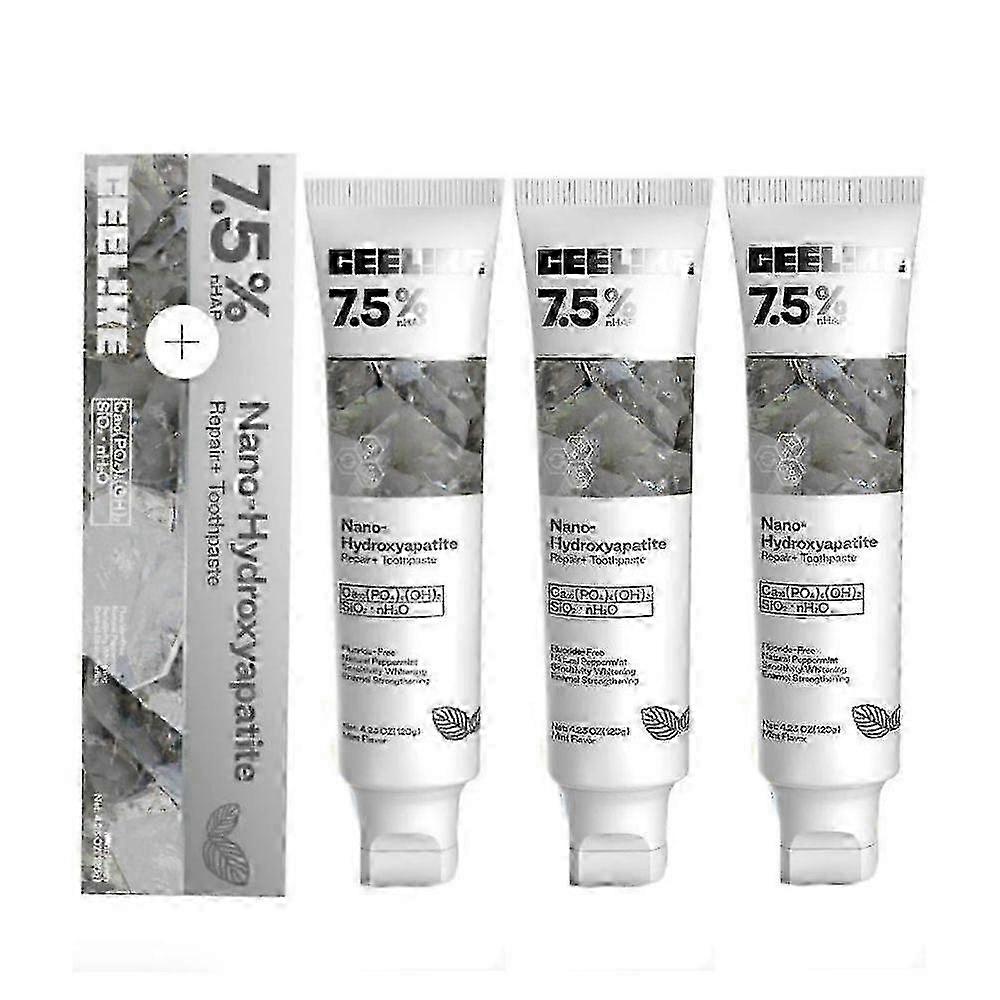 3X CEELIKE Hydroxyapatite Toothpaste for Enamel Strengthening & Sensitivity Relief, Whitening Effect