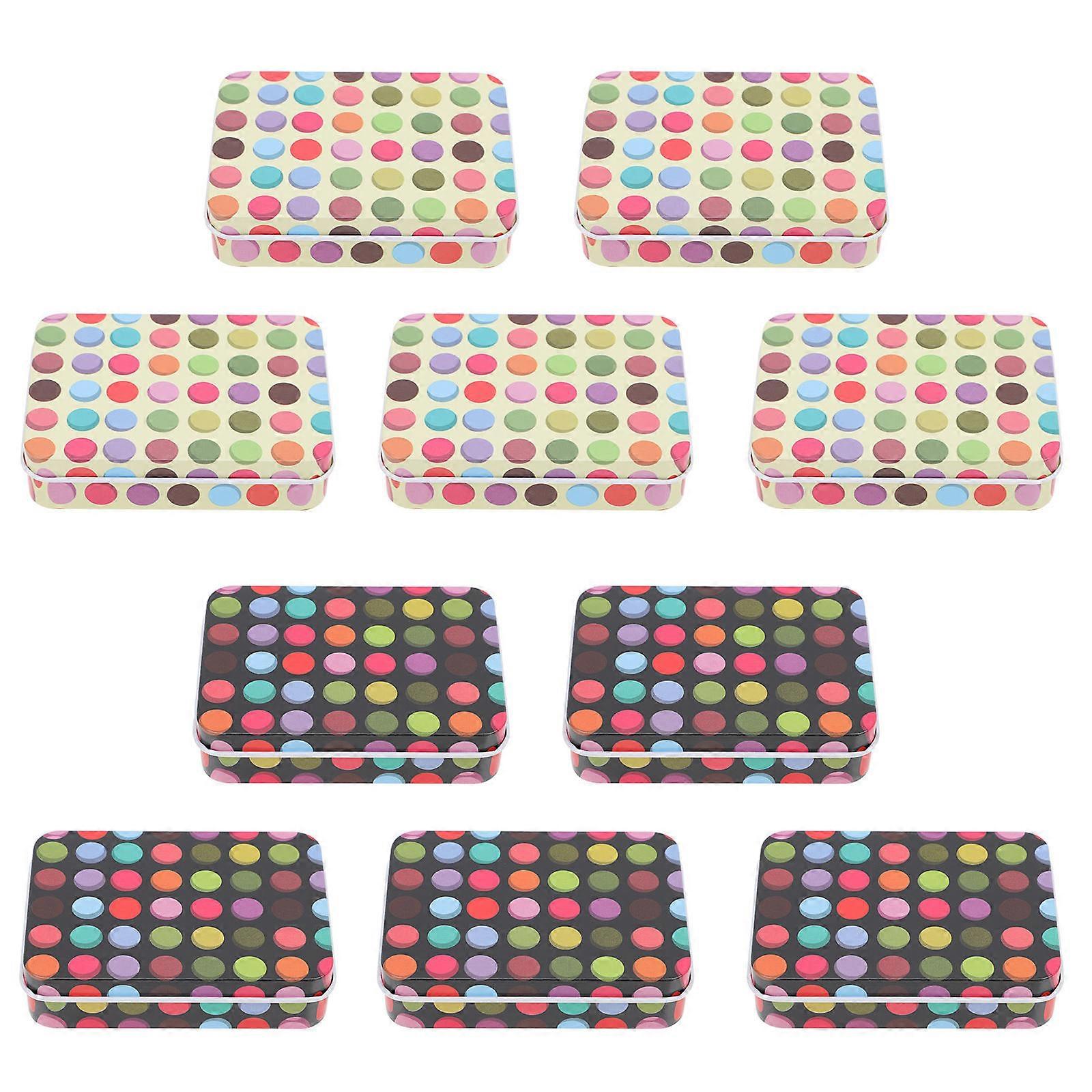 Wave Point Iron Candy Boxes for Storage 10Pcs Christmas Candy Boxes