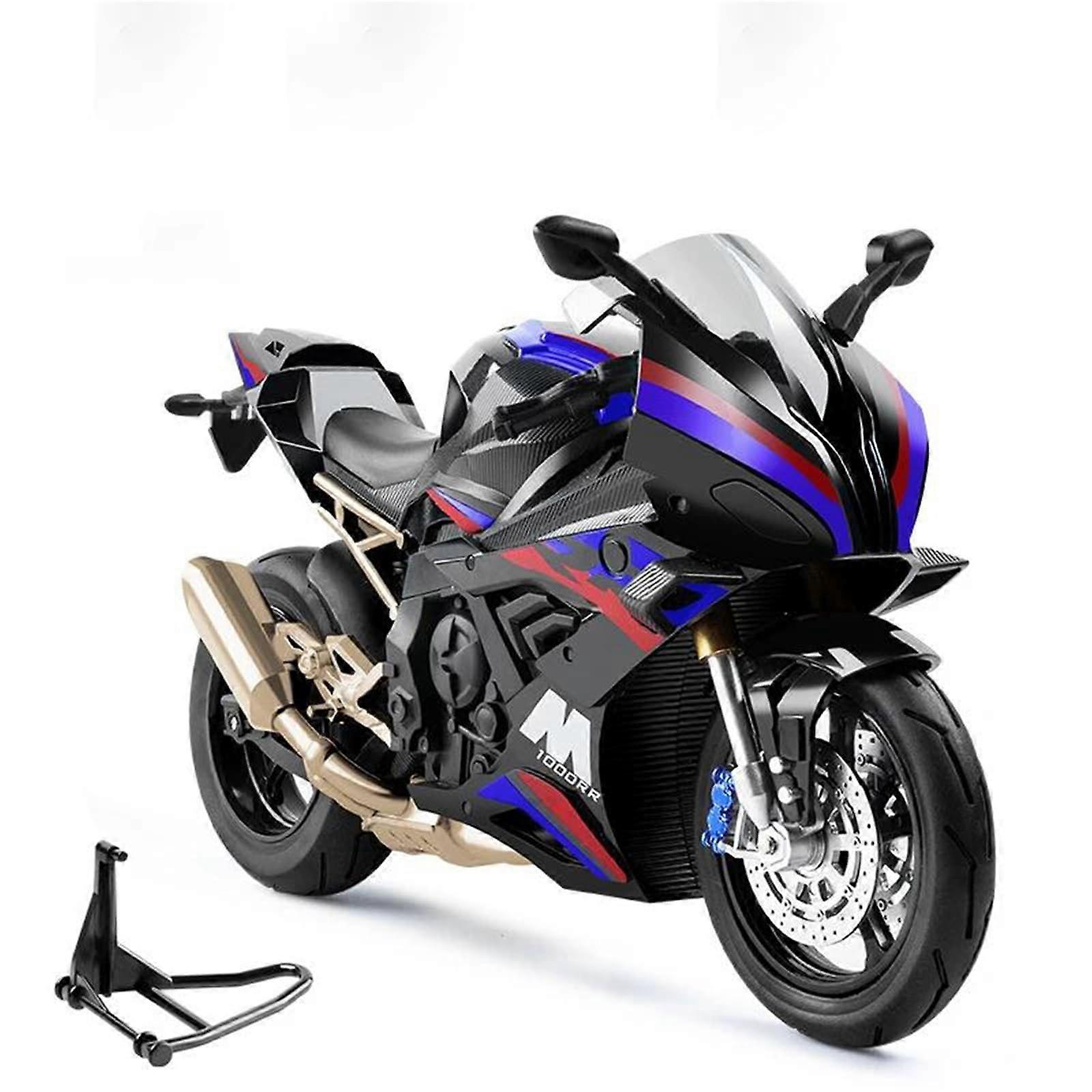 1:10 Scale Diecast Motorcycle Model Replica with Detailed Alloy Construction Black