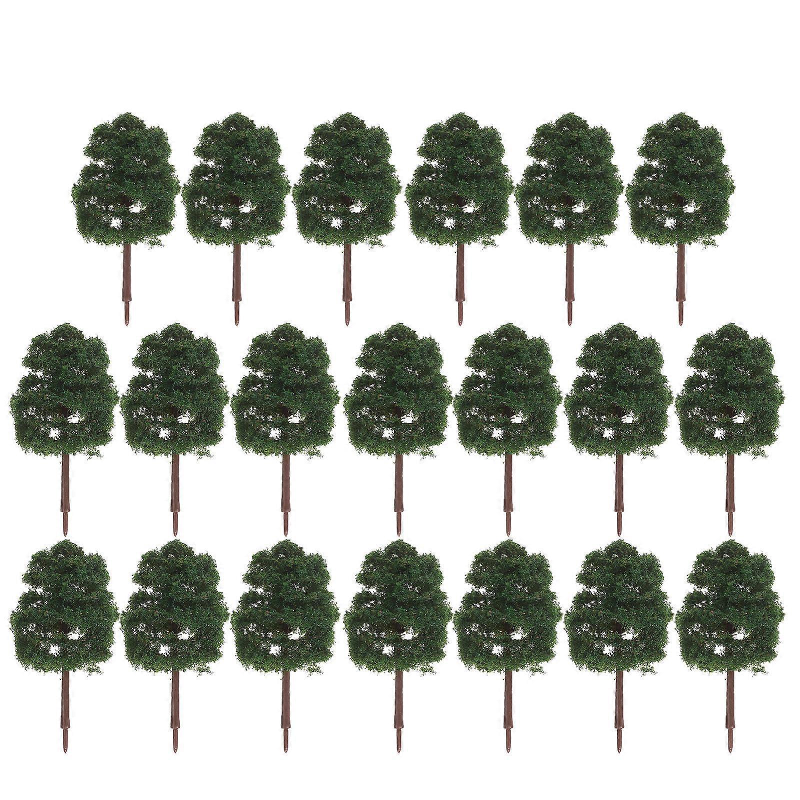 Micro Landscape Tree Model Trees for Architectural Scenery 20Pcs Plastic Material