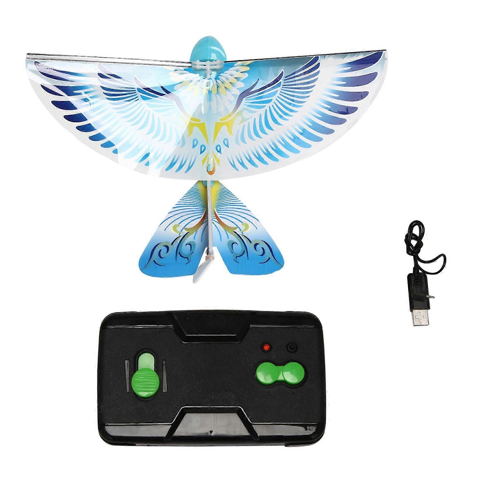 Remote-Controlled Bird Simulation Flapping-Wing Flight Pigeon Induction Bird Electric Eagle Remote Control Bird Blue