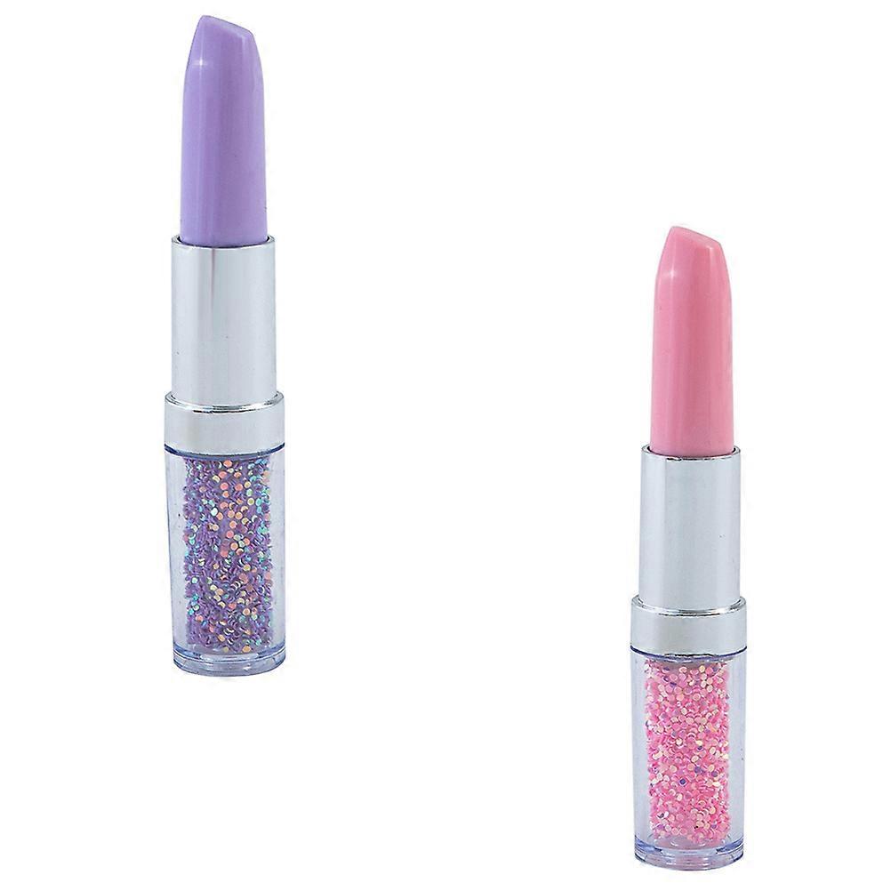 Drilling Tool Pen For Cross Stitch Projects Lipstick Shape Durable Plastic 2Pcs