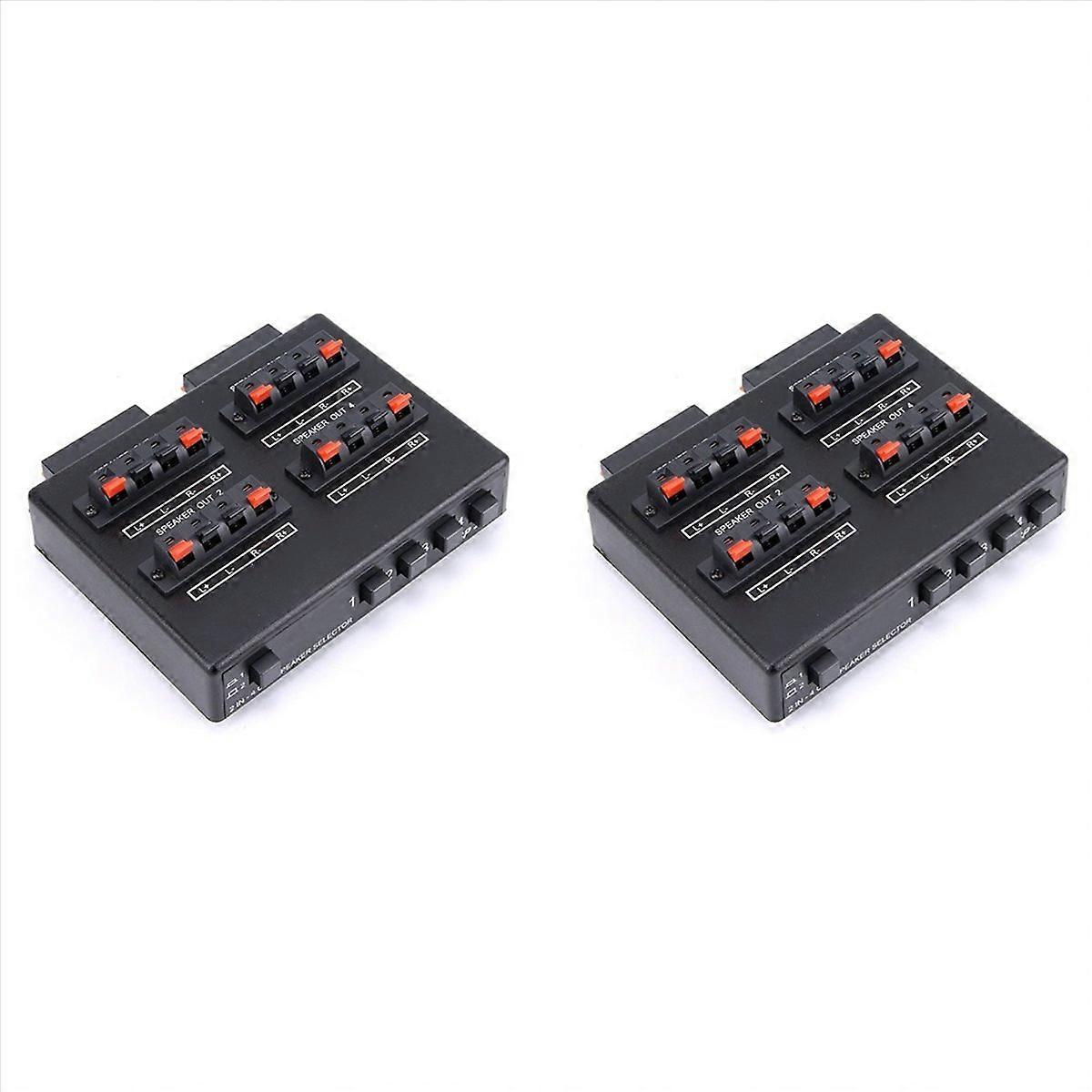 SP-24 Mini 2-IN-4-OUT Stereo Audio Selector Amplifier Switcher Box