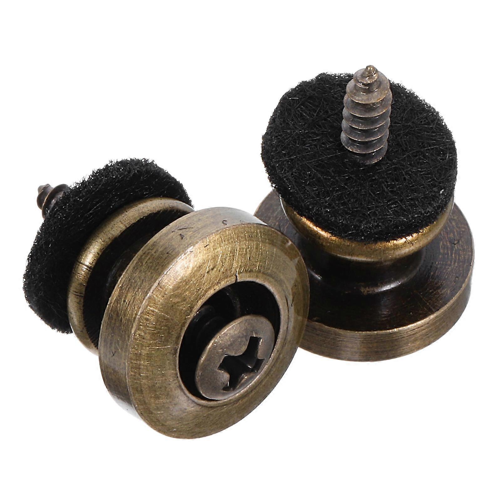 Bronze Guitar Strap Secure Locking Prevent Falling Off Protect Instrument For Professional Performance Guitar 2Pc