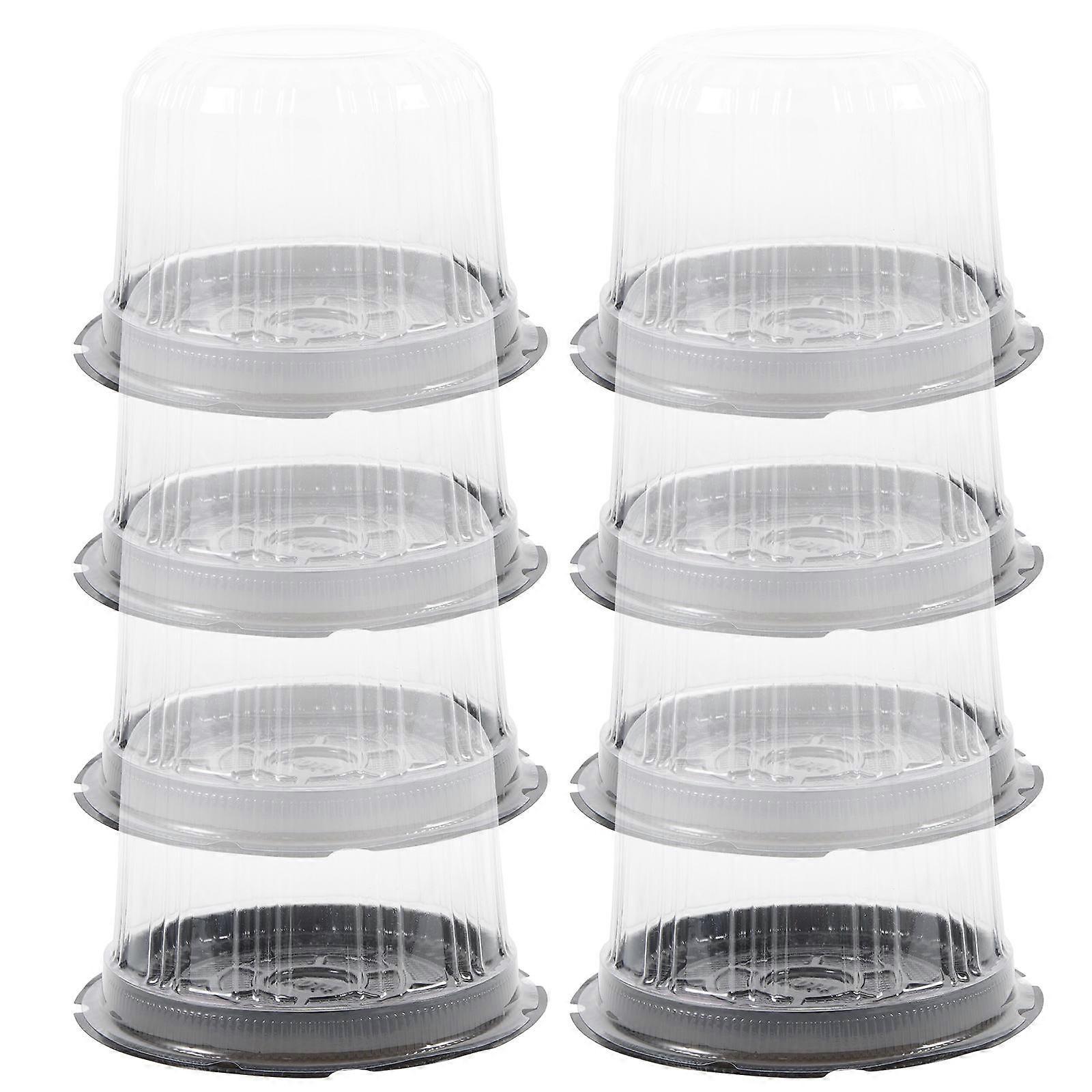 Cake Packing Box Plastic for Presentation 20Pcs Round Clear Containers