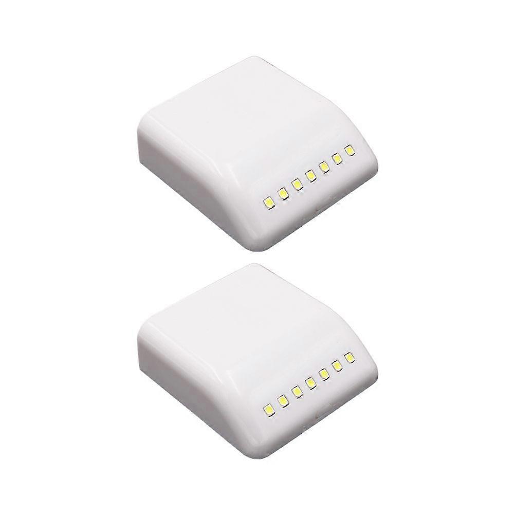 2PCS Sensor Cabinet Lights Creative 7 LEDs Drawer Lamp without Battery (White)