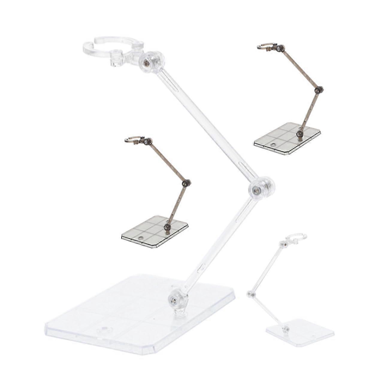 4pcs Adjustable Action Figure Display Stands Transparent Doll Holders for Dynamic Posing and Showcase