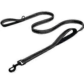 Reflecterende riem Heavy Duty hondenriem voor training, dubbele handgrepen Comfortabele gewatteerde handvatten voor grote middelgrote honden buiten hardlopen