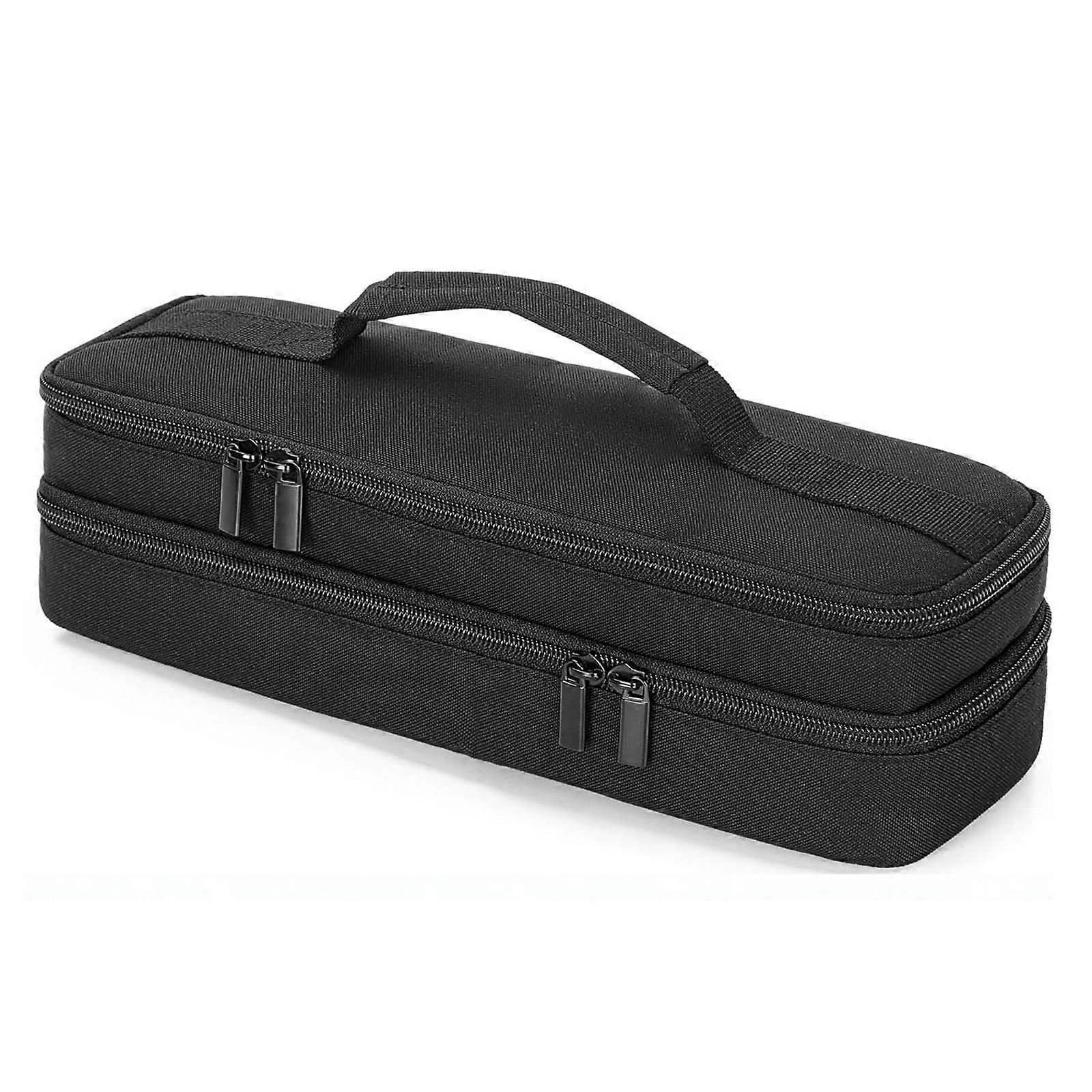Black Printer Accessories Holder With Spacious Compartments For Printers Cables Storage Case Multicolor