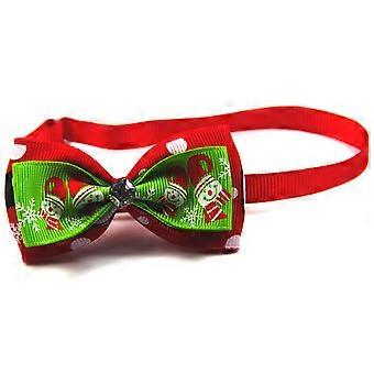 Pet Bow Tie Christmas Themed Collar for Pet Use 10Pcs Red Bowknot Shape Ties