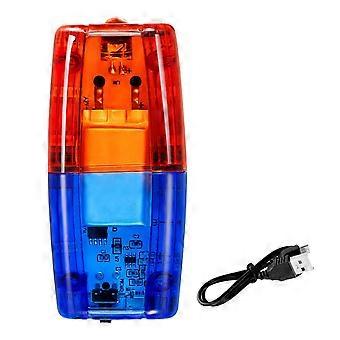 Roodblauwe LED-schouderstroboscoop | Clipknipperende waarschuwingslamp voor de fiets F4N8