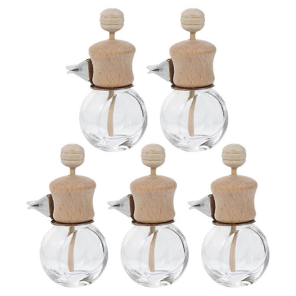 Glass Car Scent Diffuser Bottle for Refillable Oil Use 5Pcs Set