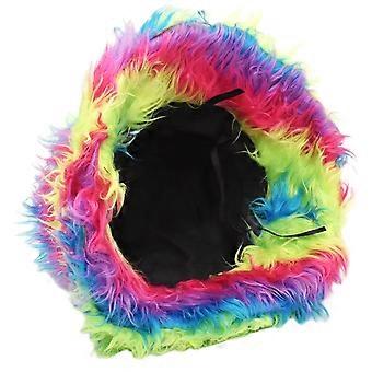 Multi Colored Fisherman Hat Winter Plush Bucket Hat for Warmth
