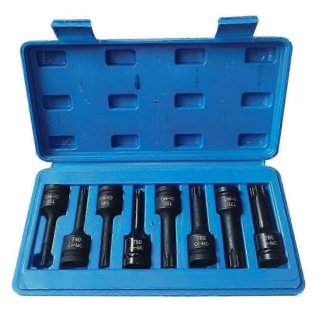 1/2 Pneumatic Hex Bit Socket Set RT5,RT6,RT7,RT8,RT10,RT12,RT13,RT14(8Pcs)