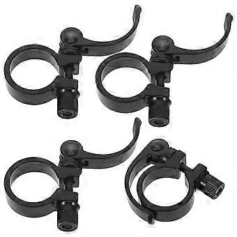 Abraçadeira de canote de selim para bicicleta com liberação rápida, em alumínio, conjunto de 4 peças.