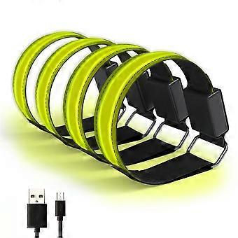 LED-Armband mit USB-aufladbarem, verstellbarem Reflexlicht für mehr Sicherheit beim Joggen, Laufen und Radfahren im Freien