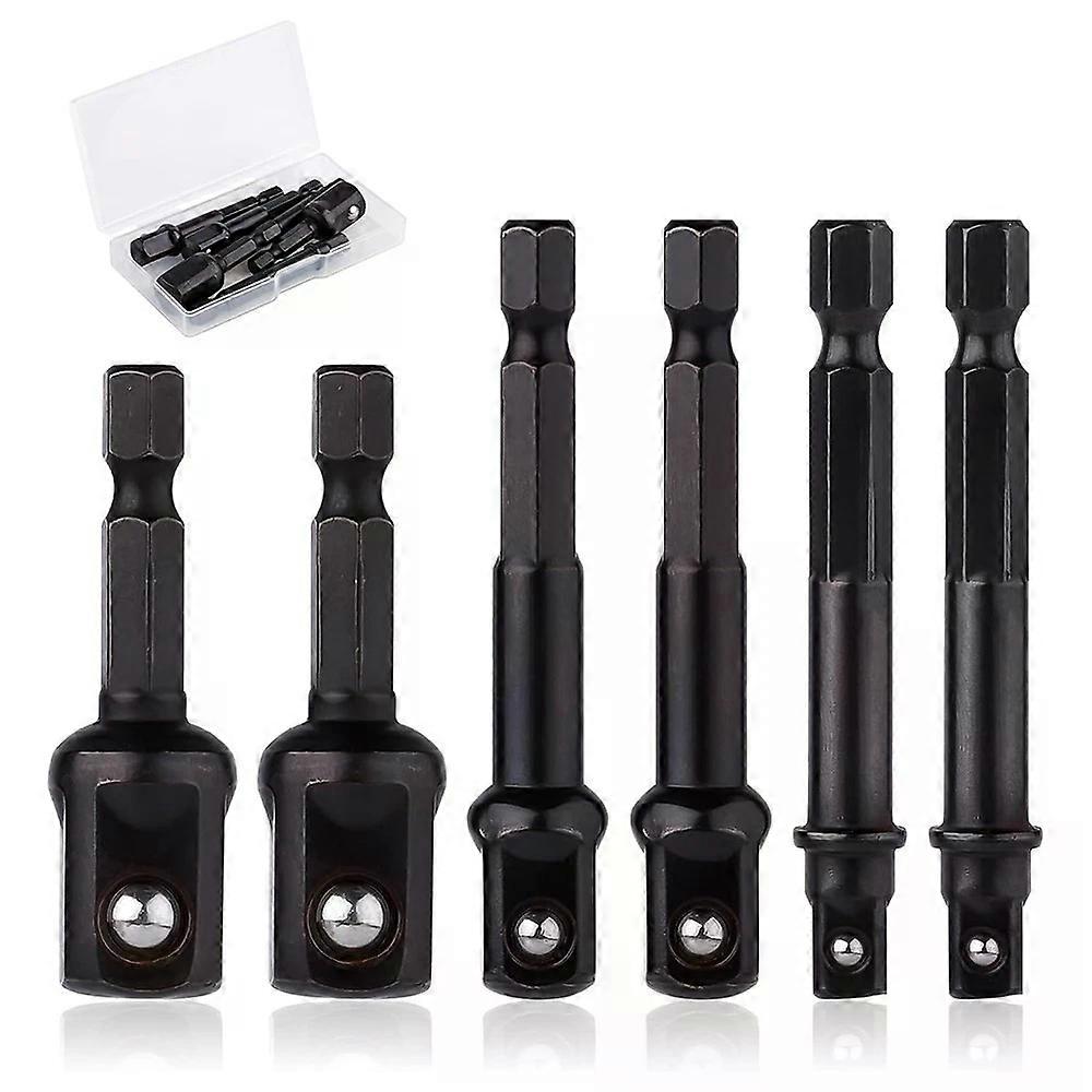 6Pcs Socket Adapter Set,1/4,1/2,3/