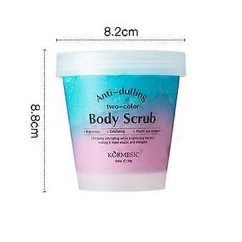 Tofarvet nærende eksfolierende kropsscrub, blid hudpolering til at udglatte ru, tør hud og fastholde fugt til daglig badepleje af hele kroppen, 250 g (8,82 oz)
