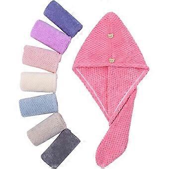 Microvezel handdoek voor het haar, sneldrogende absorberende hoofdband, douchemuts voor het drogen van haar, gezichtsreiniging en make-up - één maat