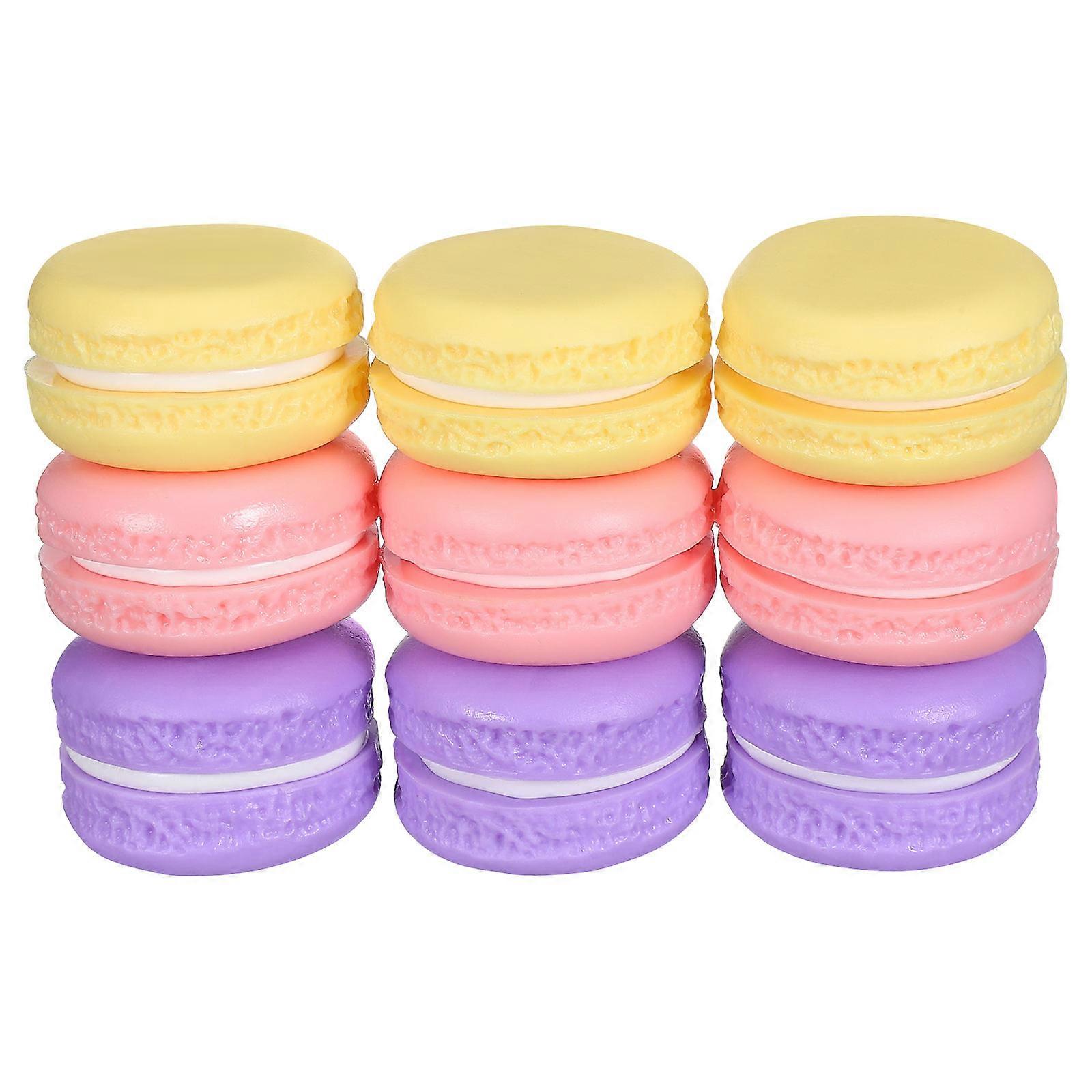 Artificial Macaron Dessert Model for Decor 9Pcs Realistic Clay Set