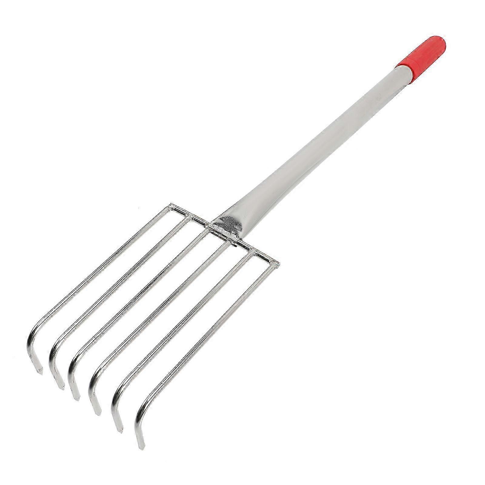 rustfritt stål Rake Leaf Rake Blader Rake Hage Lawn Yard Rake Beach Graving Rake