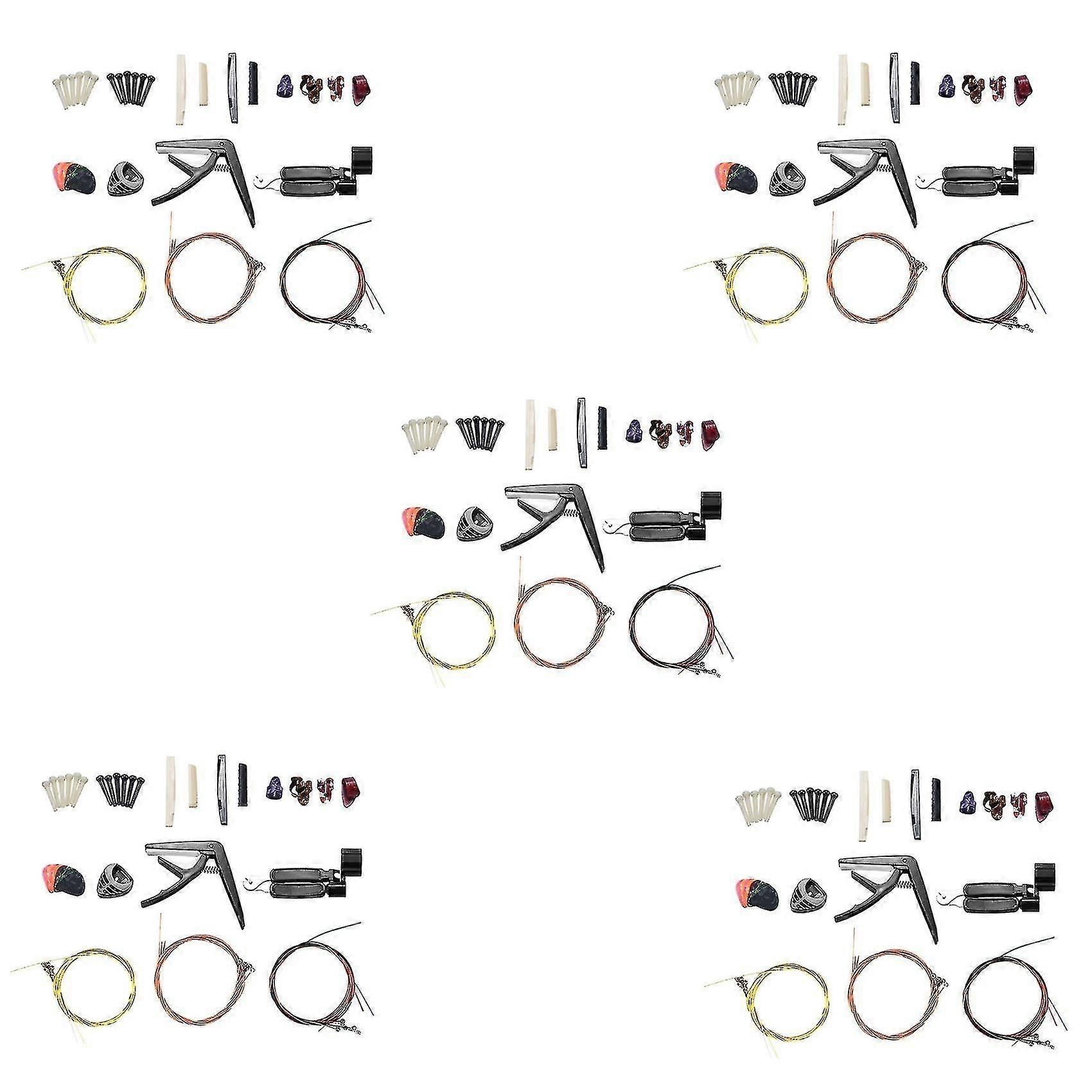 34 Pcs Guitar Accessories Including Guitar Picks,capo,guitar Strings
