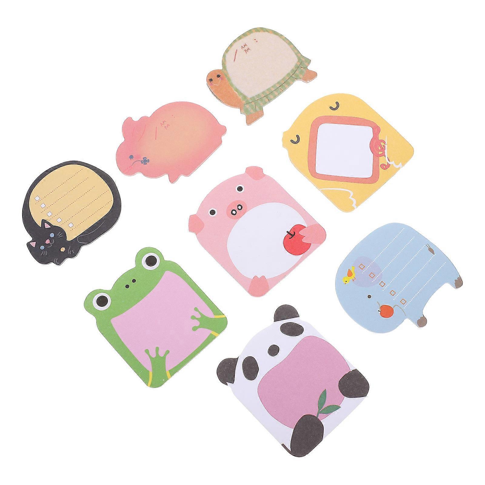 24pcs Creative Animals Designed Sticky Memo Pads Memo Stickers Multipurpose Message Notes