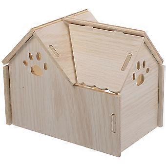 Hamster Wooden Hideouts Cage Hideaway for Small Pets 4Pcs Pack
