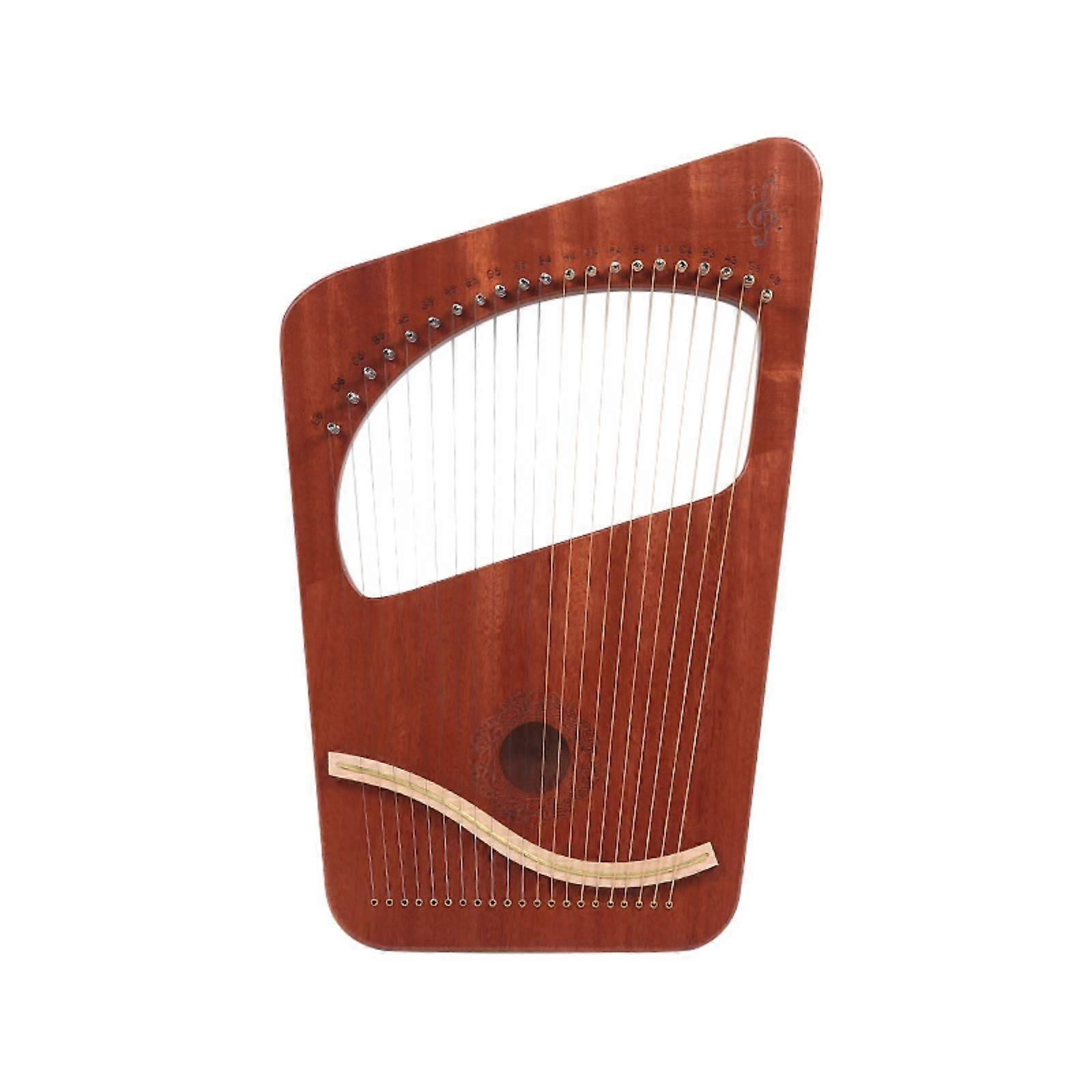 21-String Lyre Handheld Stringed Lyre Comfortable Grip Instrument for Music