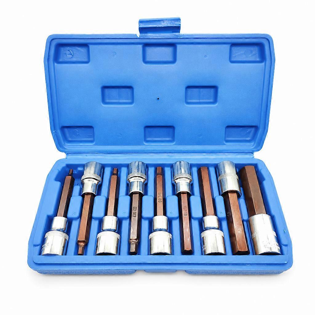 S2 Hex Bit Socket Set, 9-Piece, for Electric and Pneumatic Impact Wrenches