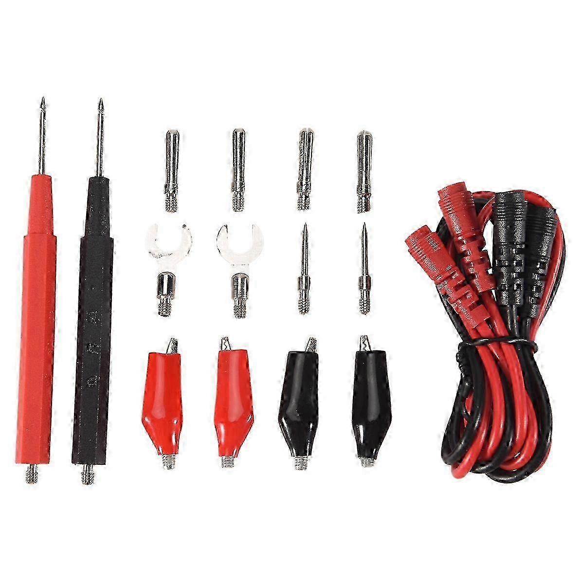 16Pcs Multimeter Test Probe Test Leads Kit Replace Test Wires Probes compatible with Digital Multimeter Crocodil