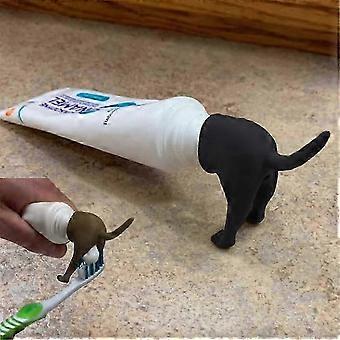 Funny Pooping Dog Toothpaste Dispenser for Kids & Adults - Novelty Bathroom Gift