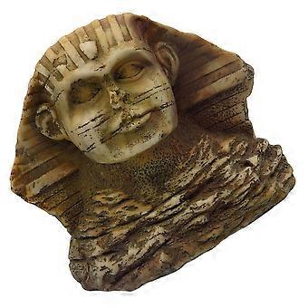 Resin Khaki Sphinx Statue for Fish Tank Decoration Aquarium Ornament
