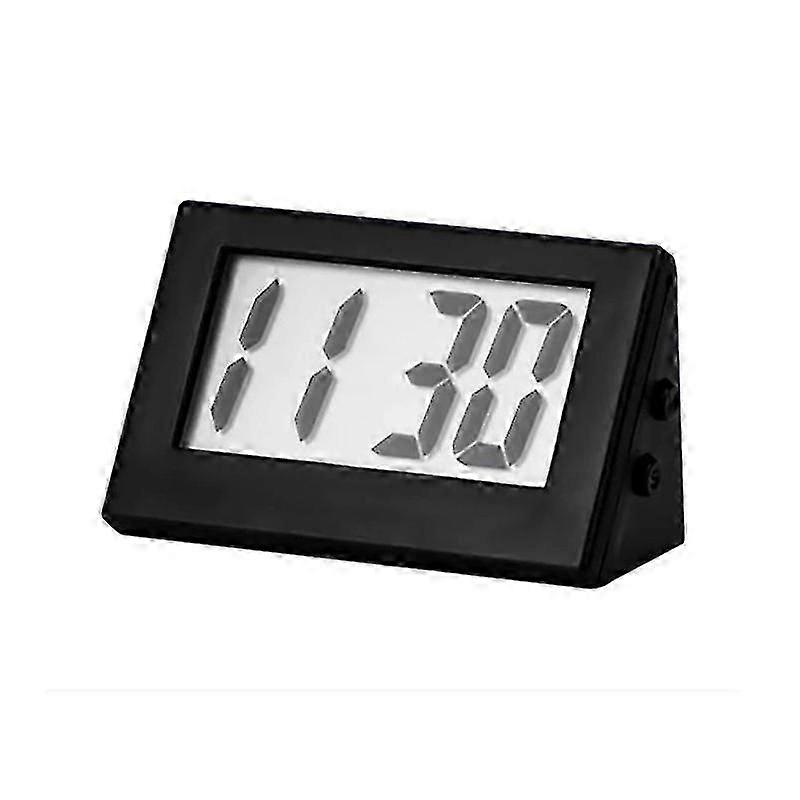 Digital LCD Tabletop Clock - Compact, Easy Read, Multi-Use - White/Blue/Black