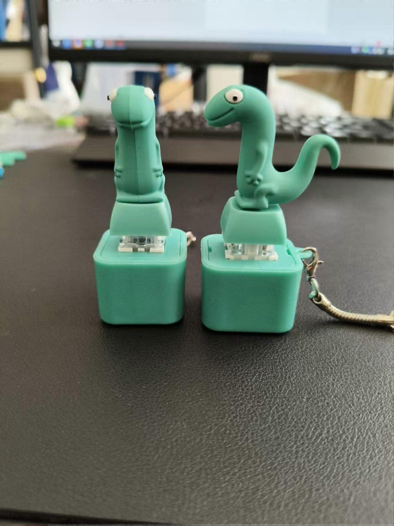 Frog sound button keychain light fun prank vent decompression artifact bag pendant creative press