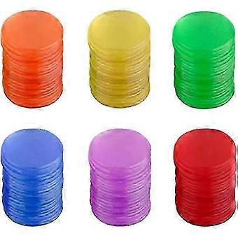 120 fichas de bingo transparentes de 19 mm, marcadores de plástico para contar fichas de bingo, suministros profesionales para tarjetas de bingo.