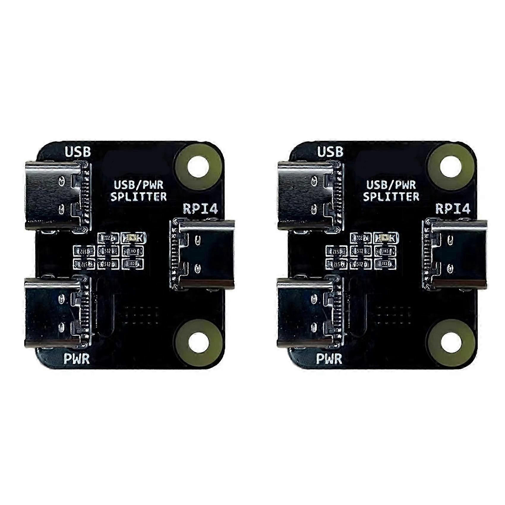 2X USB Power Splitter for Raspberry Pi BliKVM and Development Board HDMI-Compatible for Remote Control Overtip Server