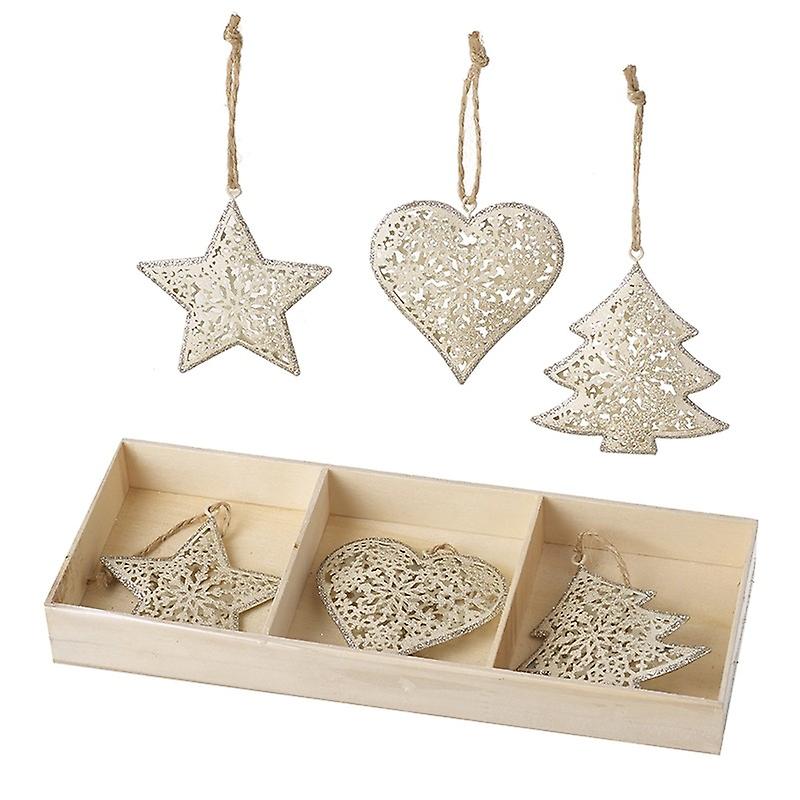 Heaven Sends Metal Shaped Christmas Tree Decorations