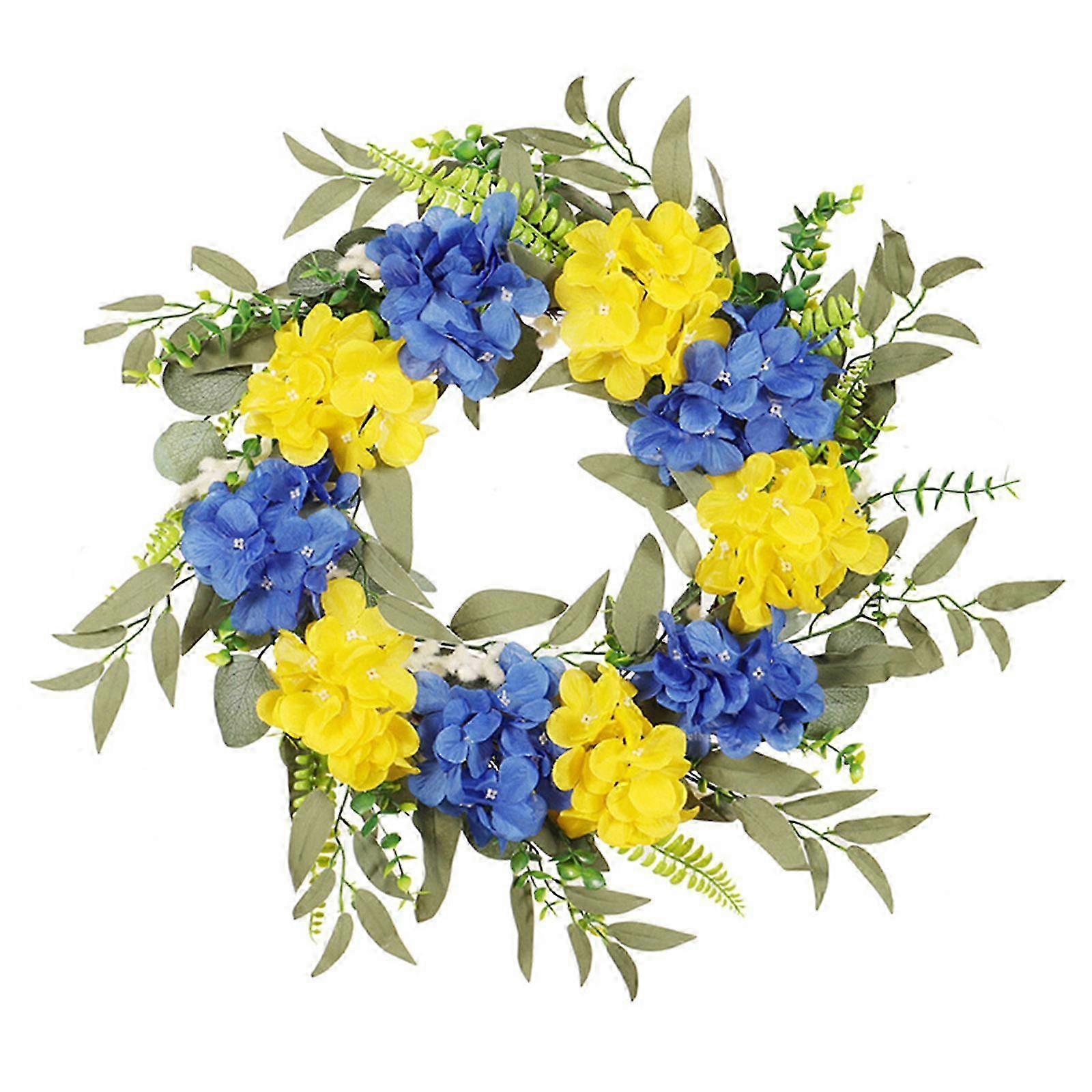 No Maintenance Spring Wreath Yellow Daisy