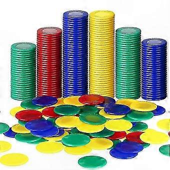 400 Count Multi-Color Game Chips for Poker, Bingo, and Card Counting Activities